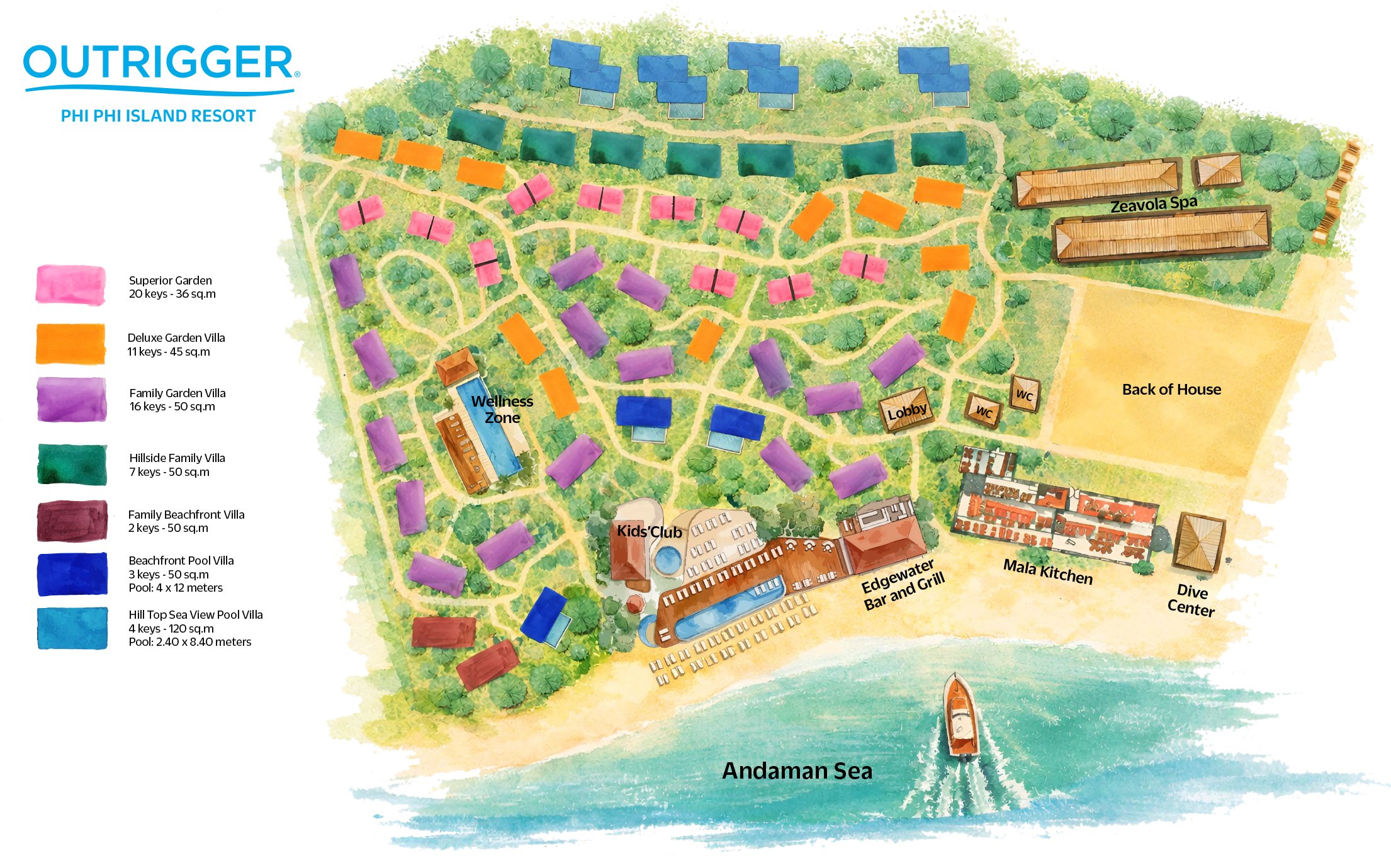 Map of OUTRIGGER Phi Phi Island Resort